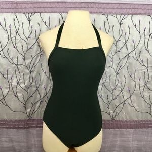 Lands' End Dark Green One Piece Swimsuit